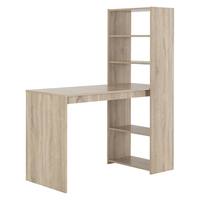 Bureau d'angle en L de luxe français avec étagère intégrée, en bois, pour ordinateur et maison, avec armoire