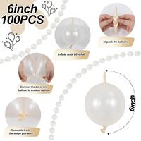 Perlengkapan Garland Balon Lateks Mutiara Putih Berbagai Ukuran untuk Dekorasi Latar Belakang Pesta Pernikahan, Ulang Tahun, dan Baby Shower