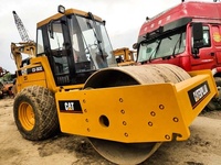 Construction Machine Deuxième Main Chat Utilisé Cs-583c Compacteur Monocylindre Route Rouleaux pour Vente