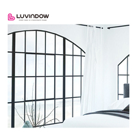 Diseño moderno 58/40, Marco grande, ventana de arco, bisagras abatibles de doble acristalamiento, Columpio de madera, estilo abierto para hoteles, apertura Horizontal