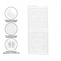 Boîte d'emballage transparente en PET pour masques oculaires, plateau blister pour cosmétiques, protection des patchs oculaires, étui professionnel pour fournitures médicales et esthétiques
