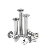 Vis de fixation à tête plate professionnelles en acier inoxydable 304, rivets Chicago, vis de couplage mâle-femelle pour bagages et présentoirs
