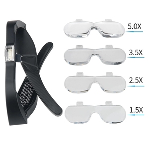 NO.11537DC Lupa de Tipo Gafas Recargable por USB con Luz LED, Lupa de Aumento 1.5X 2.5X 3.5X 5.0X para Reparaciones, Trabajo y Belleza - Product Image 2