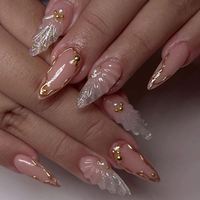 Faux ongles en acier, style classique Old Money, nouvelle arrivée, forme carrée en amande, gel français, Halloween, faux ongles artificiels