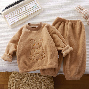 <span class=keywords><strong>Pigiama</strong></span> Invernale da Donna <span class=keywords><strong>in</strong></span> <span class=keywords><strong>Pile</strong></span> Termico con Ricamo Cartoon, Maniche Lunghe, 100% Poliestere, Set Pullover Casual - Product Image 4
