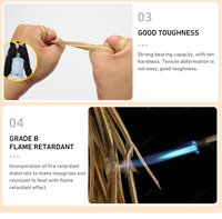 Láminas de Techo de Paja Artificial Tradicional Personalizadas, Tejas de Techo de Paja Sintética PE, Impermeables, Resistentes al Fuego, Hechas a Máquina, 2 Años de Garantía