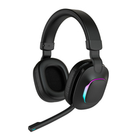 Headset Gaming Bluetooth Over-Ear dengan Lampu RGB, Latensi Rendah, dan Mikrofon Lipat, untuk Konferensi dan Kantor