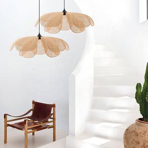 Lampe suspendue en <span class=keywords><strong>bambou</strong></span> naturel, faite à la main, en rotin, écologique, style bohème, tissage, lampe suspendue en <span class=keywords><strong>bambou</strong></span> et en osier pour restaurant - Product Image 5