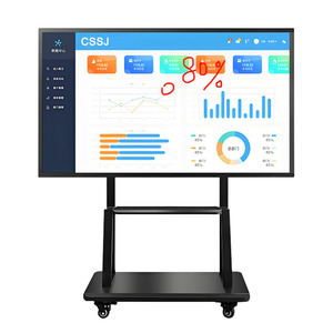 55 Inch LCD Interactive Whiteboard 4K Resolution 20-Point Touch Android Windows OS 1-Year Warranty 48MP <b>Camera</b> Metal Frame - Product Image 1
