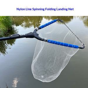 Épuisette flottante Luya en alliage d'aluminium télescopique portable pliable de conception triangulaire qui ne blesse pas les poissons, épuisette géante pour poissons - Product Image 3