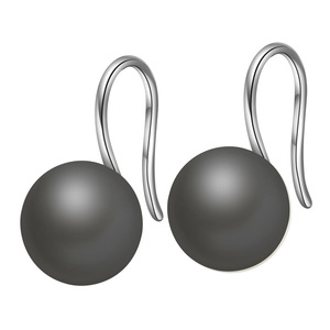 White And <b>Black</b> Imitation Pearl <b>Stud</b> <b>Earrings</b> 10mm Stainless Steel Women's Jewelry Fashion Dangle <b>Earrings</b> - Product Image 2