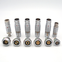 Connecteur hybride pneumatique et électrique pour appareils de beauté, connecteur circulaire auto-verrouillant à poussée-tirage, multicanal, fluide