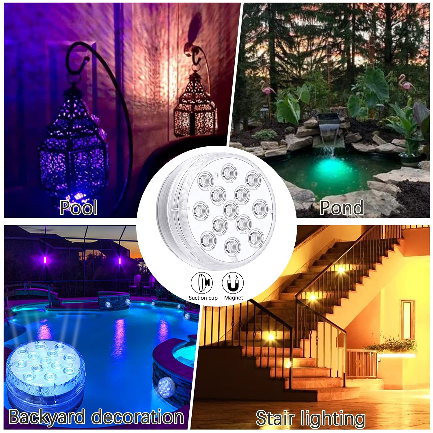 Waterproof Remote Controlled Led Pool Light Color Changing