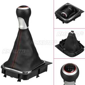 Pomo de Palanca de Cambios Manual de 6 Velocidades con Funda de Piel Sintética para VW Golf 5 MK5 6 MK6 R20 R32 GTI 2004-2014 - Product Image 2