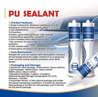 Mastic PU noir pour pare-brise de voiture, adhésif polyuréthane, livraison directe usine