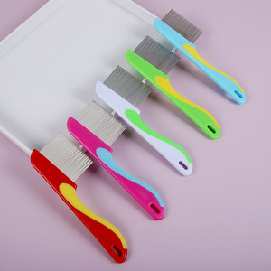 Le uova delle pulci delle licine delicate rimuovono la spazzola per il piccolo cane a denti fini per cucciolo di animale domestico pettine del ventre districante peli di gatto prodotto - Product Image 3