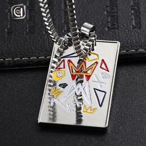 Aleación de zinc personalizada Die Casting Silver Metal Soft Esmalte logo Dog Tag Charm Award Factory - Product Image 6