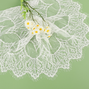 Handmade Embroidery Cording Chantilly French Eyelash <strong>Lace</strong> Trim Bridal Dress Veil <strong>Lace</strong> Trim - Product Image 4