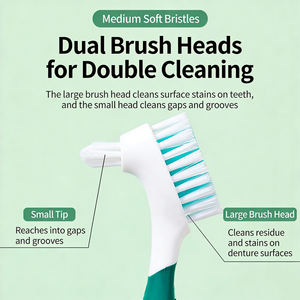 Spazzolino invisibile bretelle doppia testa dentiera interdentale spazzola Aligner porta setole medie - Product Image 2