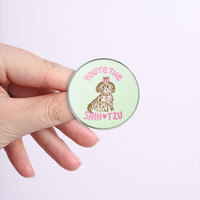 Spedizione Diretta di Badge Rotondi Personalizzati Stampati, Spille Personalizzate con Cartoni Animati, Citazioni Ispiratrici, Figure di Animali e Piante