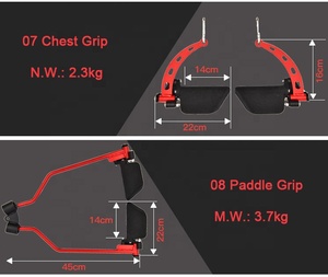 8 pièces d'équipement de fitness multifonctionnel intégré, accessoires de musculation, poignée de traction TF-GRIP-0502 TRNEDFIT - Product Image 6