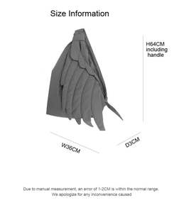 2024 Winter Trend Women's Portable Shoulder <b>Bag</b> Backpack Angel Wings Quality Soft Warm Oxford Puffy Tote Handbag Water Resistant - Product Image 6