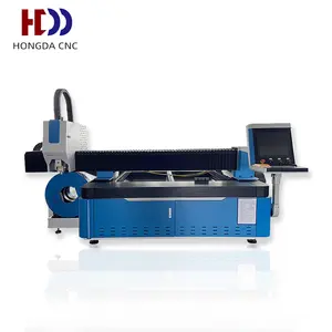 HONGDA מתכת חיתוך מכונות CNC פתוח סוג לייזר נירוסטה סיבי לייזר מכונת חיתוך עבור צינור צלחת 3015