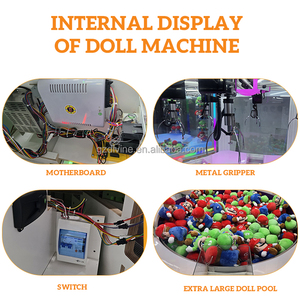 Cubo de premio personalizado 2025, máquina de juego de grúa que funciona con monedas para 6 jugadores, simulador de muñeca de grúa grande, luces LED para regalo para sala de juegos - Product Image 4