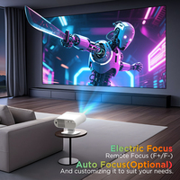 Mini projecteur mural portable C26A pour smartphone, Android TV 1080P, projecteur LED sans fil avec haut-parleurs stéréo HIFI, prise en charge 4K
