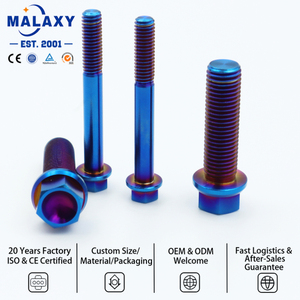 Perno Hexagonal de Titanio Grado 5, M6 <span class=keywords><strong>M8</strong></span> M10, Anodizado, Colorido, Resistente a la Corrosión, Ligero, Directo de Fábrica Malaxy - Product Image 1