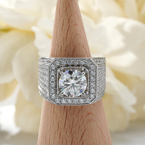 แหวนเงินแท้ S925 ประดับเพชรโมอิสซาไนต์ 1-5 กะรัต สำหรับผู้หญิงและผู้ชาย - Product Image 2