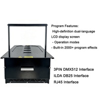 FEIYUEYUE Laser d'animation de scène étanche IP65 Pro 20W 30K RGB Pleine Couleur Contrôle DMX512 40CH Ra90 Extérieur