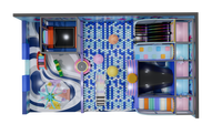 Aire de jeux intérieure personnalisée pour enfants avec thème Château Coquin, en matériau ABS, capacité de 500 kg, certifiée ISO9001 pour les enfants