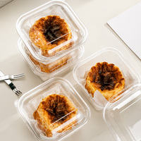 Boîte en plastique transparente pour l'emballage de pâtisseries, gâteaux et desserts de boulangerie