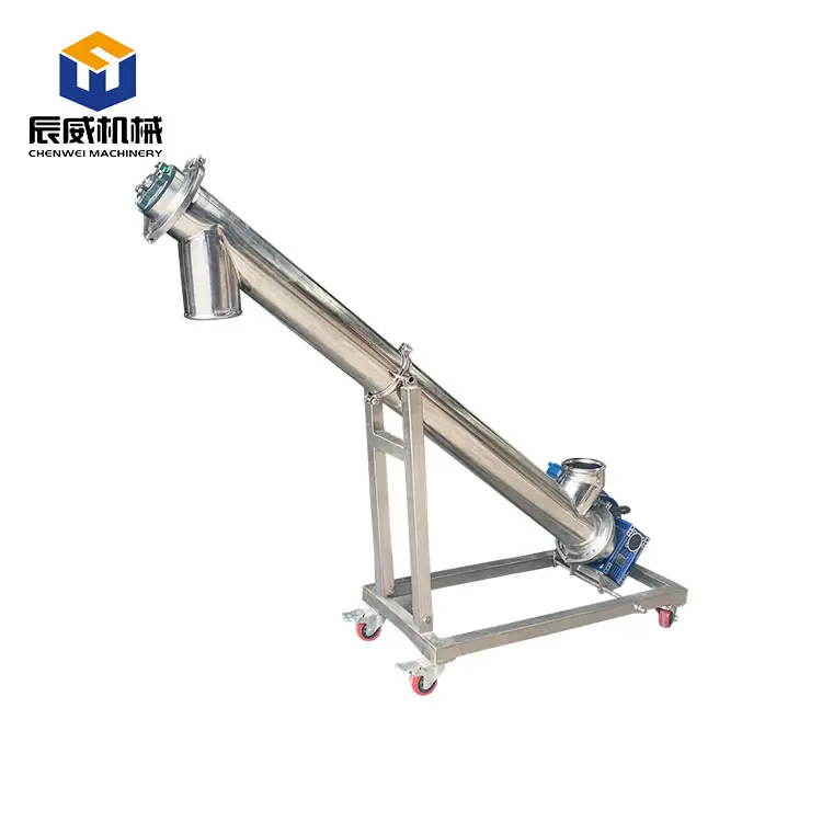 Sekrup Auger Conveyor/Auger Spiral Fleksibel Screw Conveyor Harga/Butir Sekrup Auger Conveyor dengan Hopper