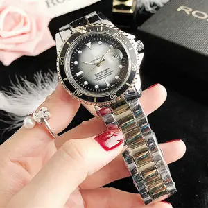 남자 시계 Montre Femme 로고 없음 시계 날짜 투톤 조정 가능한 링크 팔찌 OEM 공장 시계 스테인레스 스틸 여성 최신