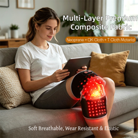 Sabuk Pijat Lutut Nirkabel Isi Ulang 3 in 1 dengan Chip Infrared LED Pad Terapi Cahaya Merah untuk Relaksasi Otot dan Sendi