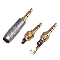 Mini adaptateur jack stéréo 3,5 mm 3/4 pôles avec gaine en PVC, connecteurs audio pour casque Hifi 3,5 mm, DIY pour haut-parleur et microphone