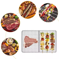 Grille de barbecue extérieure jetable en acier inoxydable à mailles expansées – Multifonctionnelle, portable et facile à nettoyer