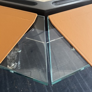 Jeu de cartes et de plateaux de jeu multijoueur, table de poker en verre pour 8 ou 10 personnes, table de poker ronde en verre trempé moderne et luxueuse sur mesure - Product Image 5