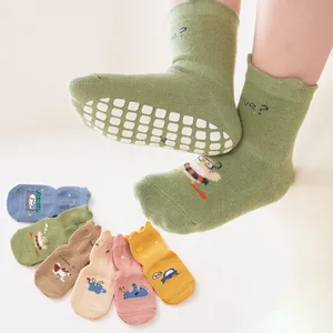 婴儿卡通地板袜学步袜秋季纯棉透气防滑儿童袜