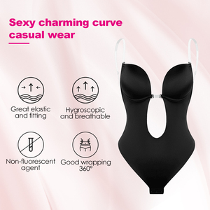 Women Seamless Butt Lifter Thong Bodysuit U Plounge <strong>Backless</strong> Body <strong>Shapewear</strong> Low Back <strong>Strapless</strong> <strong>Shapewear</strong> for Wedding Dress - Product Image 5