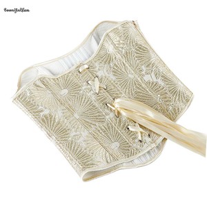 Corsetto 90% in poliestere 10% elastan in oro S-xxxl Vintage con Top ritagliato a forma di girasole motivo floreale con cerniera - Product Image 5
