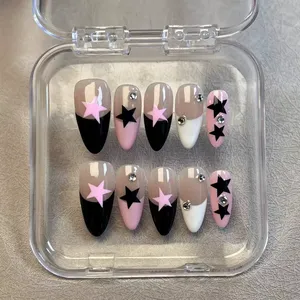 Faux ongles Kouromi <span class=keywords><strong>version</strong></span> dessin animé dégradé, vente en gros, haute qualité, couverture complète, 100% faits à la main, à presser - Product Image 5