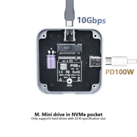 ITGZ 10Gbps M.2 2230 NVMe SSD Enclosure RTL9210 Perlindungan Mati Otomatis 3 Detik Aluminium USB C Kotak Eksternal
