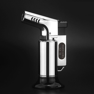Nouveau briquet d'extérieur Bbq pistolet cigare Jet Butane gaz pistolet Cigarette coupe-vent métal tuyau allumeur - Product Image 6