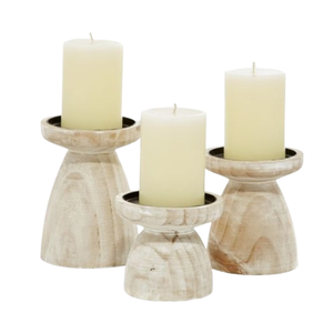 Candelabros de pilar de iluminación de mesa de madera de mango hechos a mano para el hogar, sala de estar, candelabros de Navidad para decoración del hogar - Product Image 6