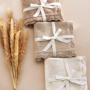 شعبية عكسها الكروشيه تنفس بطانية طفل خمر الإرث القماط عقد القطن متماسكة حافة الفراش للأطفال - Product Image 4