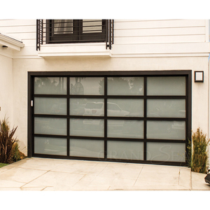 <span class=keywords><strong>Porte</strong></span> de <span class=keywords><strong>garage</strong></span> sectionnelle industrielle à vue complète transparente, automatique, à cadre en aluminium et verre, pour extérieur - Product Image 1