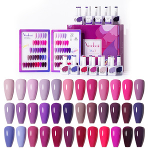 36 màu sắc thiết lập Nail Gel Polish Bộ sưu tập màu đỏ tím 15ml Gel Polish với cơ sở Gel Top Coat và Acrylic màu sắc hiển thị biểu đồ - Product Image 2